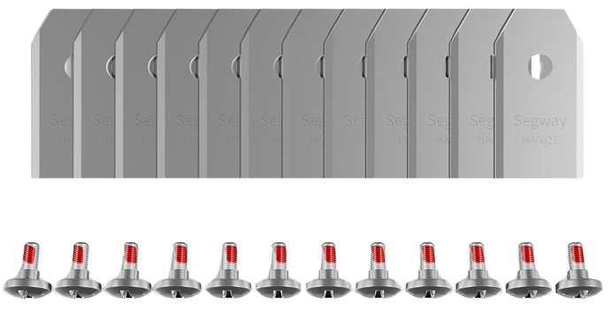 Die Segway Navimow Messerklingen Ersatzeinheit zum selbstständigen auswechseln der Navimow Mähroboter Messerklingen.