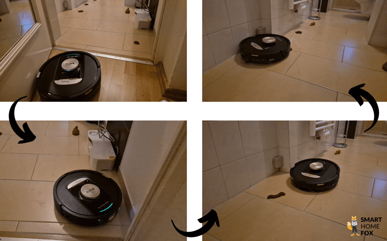Das Testergebnis bei der Objekterkennung von Hundehaufen des Shark 2-in-1 Nevertpuch Pro ist zu sehen.