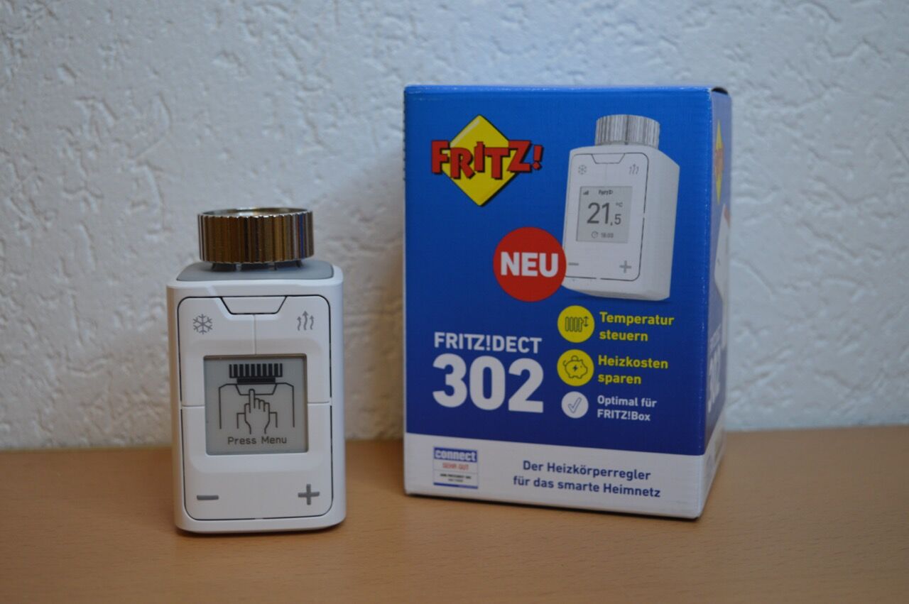 Foto von Fritz!DECT 302 smartes Heizkörperthermostat mit Verpackung