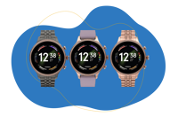 Man sieht die Fossil Gen 6 Damen Smartwatch