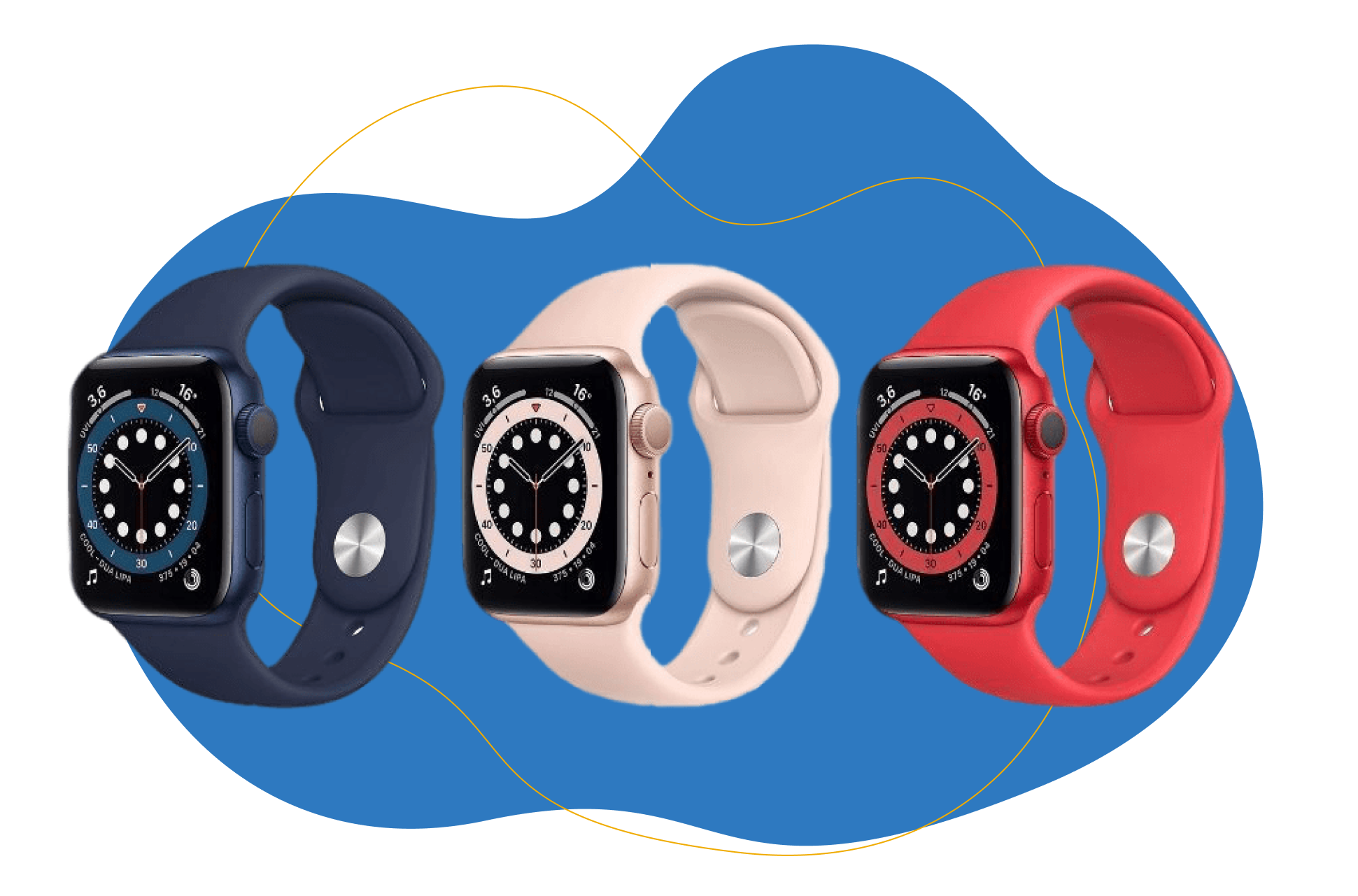 Man sieht die Apple Watch Series 6.