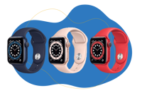 Man sieht die Apple Watch Series 6.