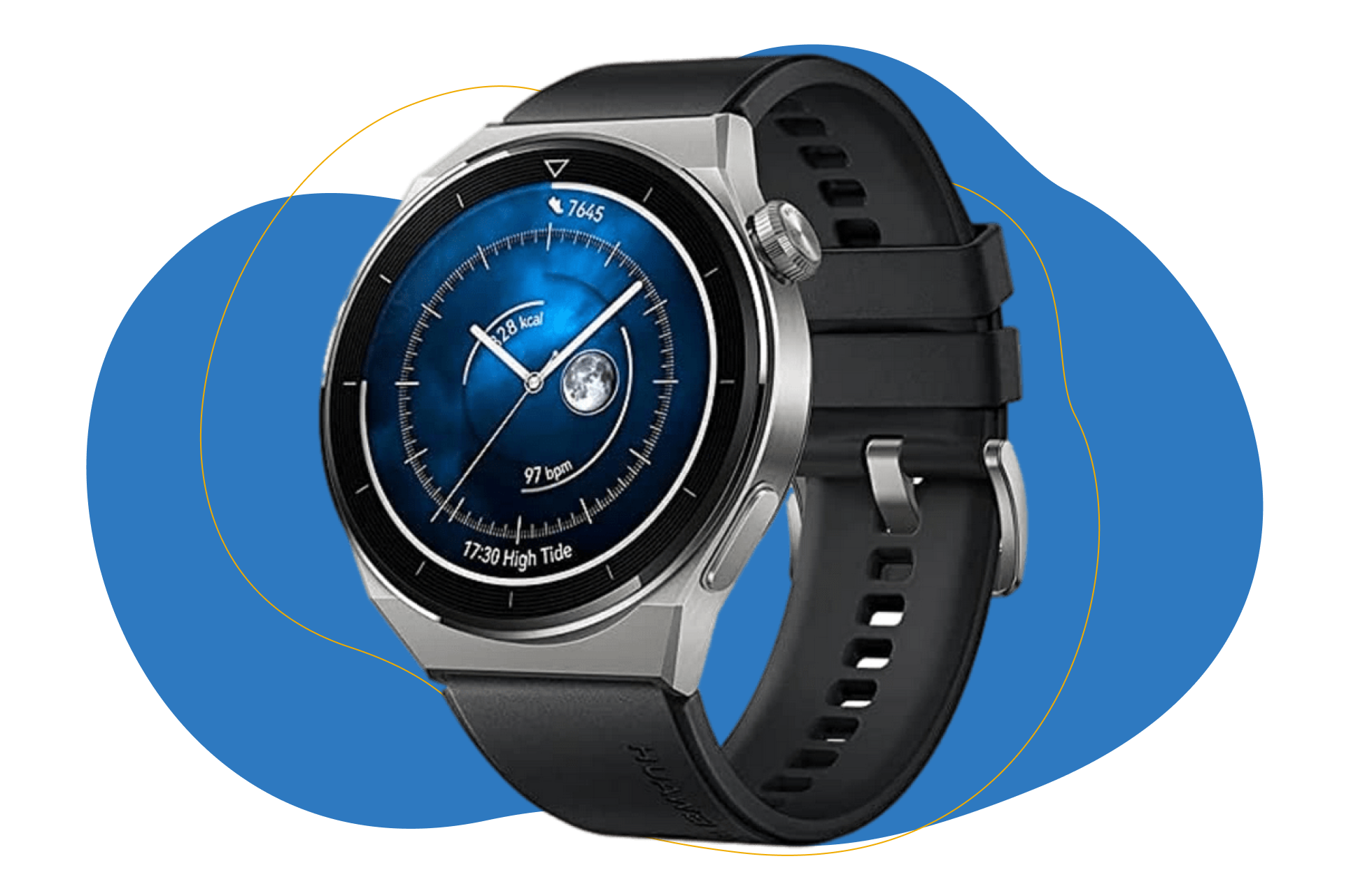 Man sieht die Huawei Watch GT3 Pro.