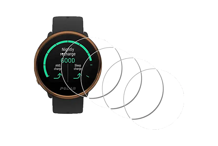 Man sieht die Schutzfolie der Polar Ignite 3.