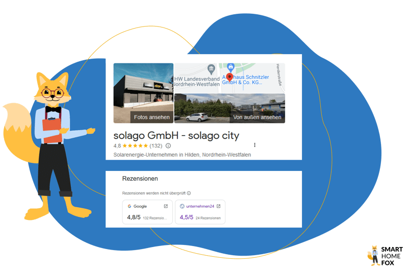 Die Google Bewertungen von Solago GmbH und einige Beispielbewertungen auf einen Blick.