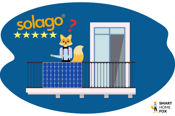 Der Smart-Home-Fox Experte steht vor einem Solago Balkonkraftwerk im Test und fragt sich, wie viele Sterne er den Erfahrungen geben soll.