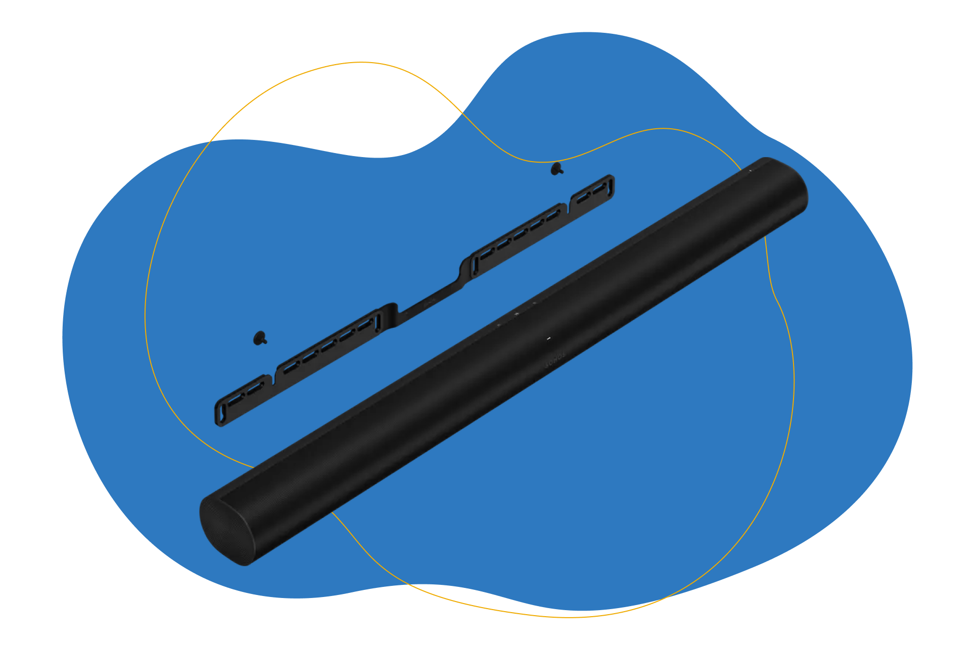 Sonos Arc Wandhalterung in Schwarz