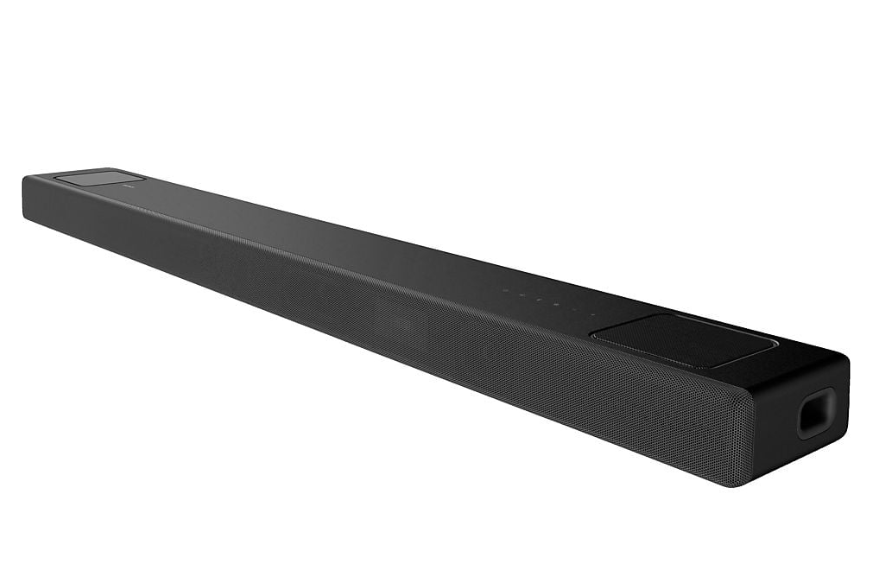 Die HT-A5000 Soundbar von Sony ist vor einem weißen Hintergrund zu sehen.
