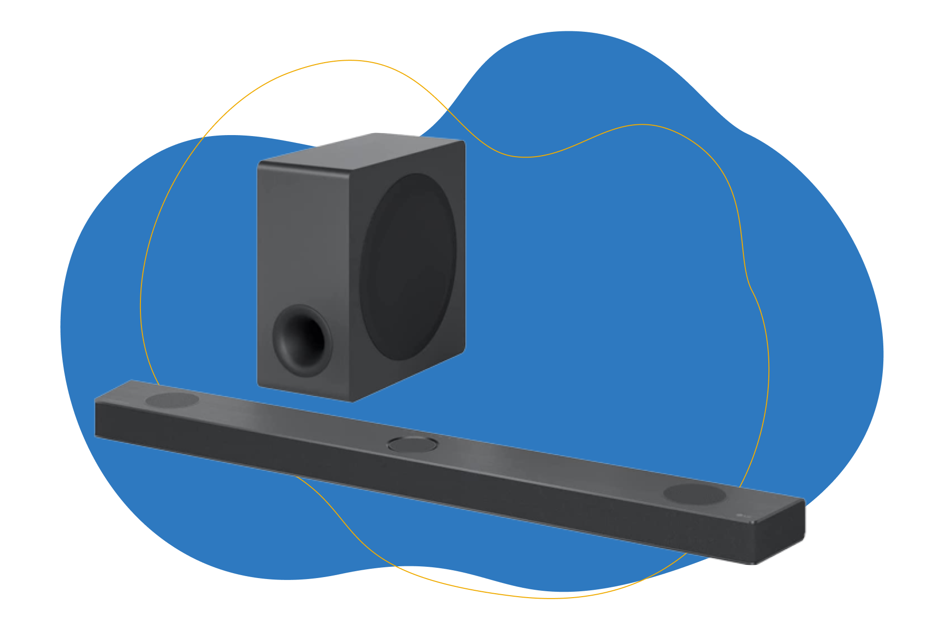 LG DS90QY Soundbar und Subwoofer in schwarz