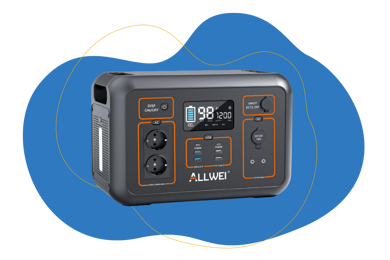 ALLWEI Tragbare Powerstation 1200W