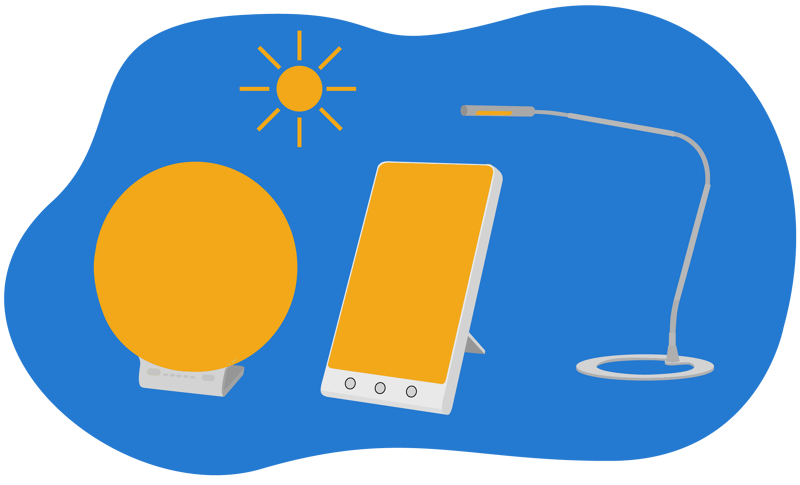 Helles Licht der Tageslichtlampe in verschiedenen Ausführungen