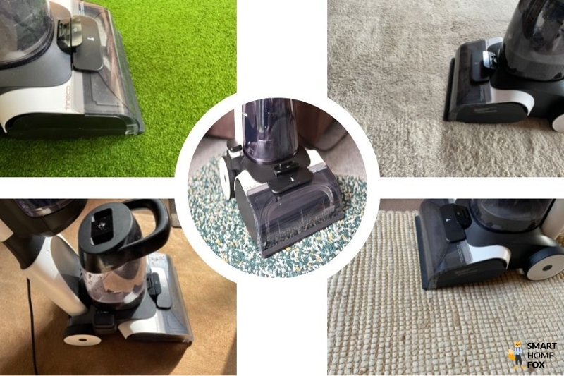 Der Tineco Carpet One im Einsatz auf einem Teppich