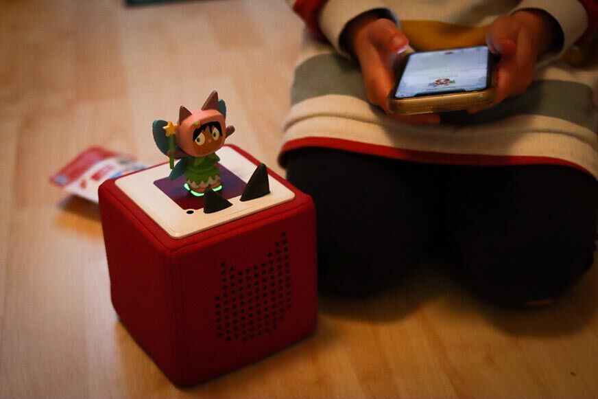 Du siehst die App bei der Einrichtung der Toniebox