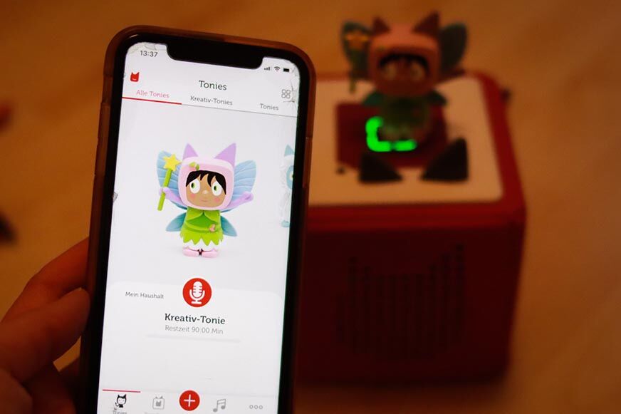 Ein Kreativtonie der über die App bespielt wird