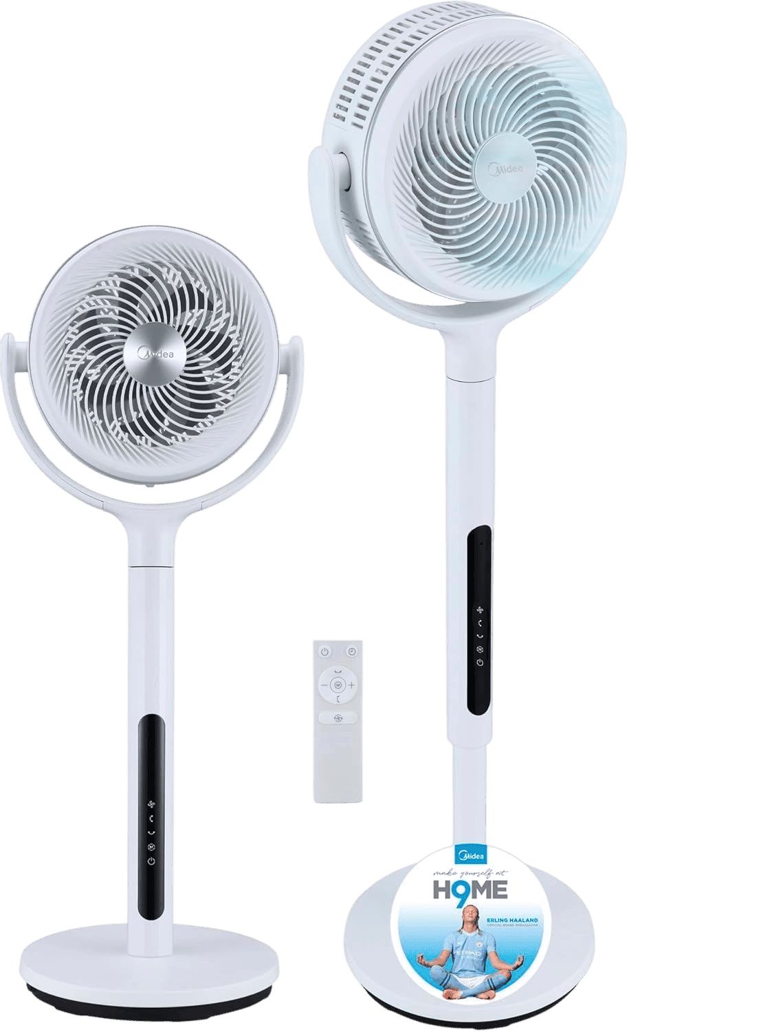 Midea MCF25GRB Standventilator Stiftung Warentest Testsieger vor einem weißen Hintergrund