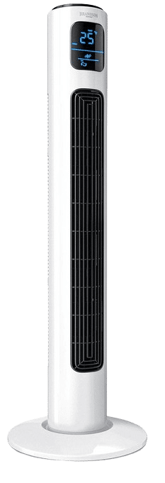 Der Brandson Eco DC-Motor WDP304996 Turmventilator und Stiftung Warentest Turmventilator Testsieger ist zu sehen.