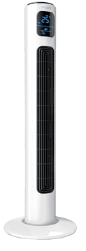 Der Brandson Eco DC-Motor WDP304996 Turmventilator und Stiftung Warentest Turmventilator Testsieger ist zu sehen.