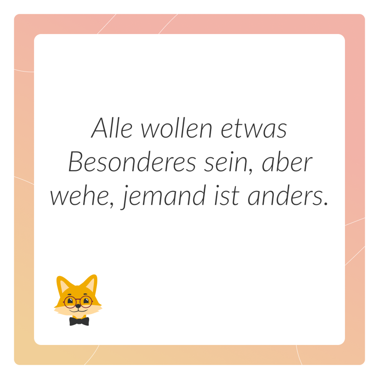 Grafik mit einem Spruch