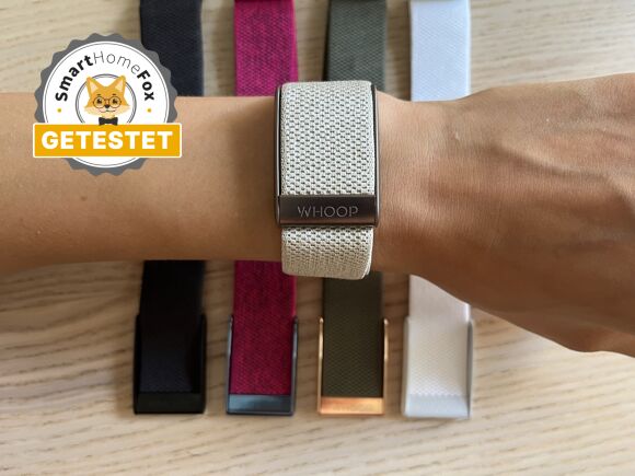 Das Whoop 4.0 am Handgelenk unseres Testers