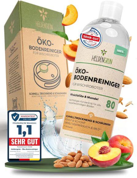 Heldengrün Öko-Bodenreiniger 1 Liter Flasche Pfirsichblüte und Mandel