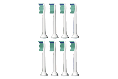 Philips Sonicare Ersatzbürsten sind vor einem weißen Hintergrund zu sehen.