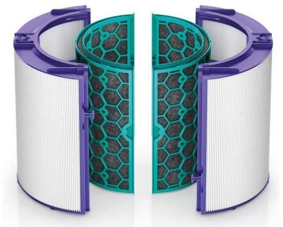 Die Glas-HEPA- und Aktivkohlefilter Einheiten stehen sich gegenüber