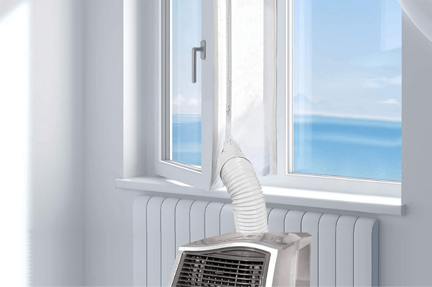 Fensterspalt Abdichtung für mobile Klimageräte