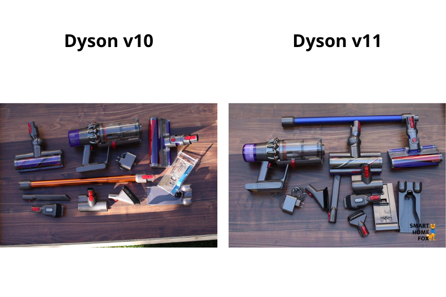 Dyson V10 und V11 Zubehör im Vergleich