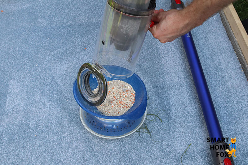 Die Entleerung der Akkustaubsauger